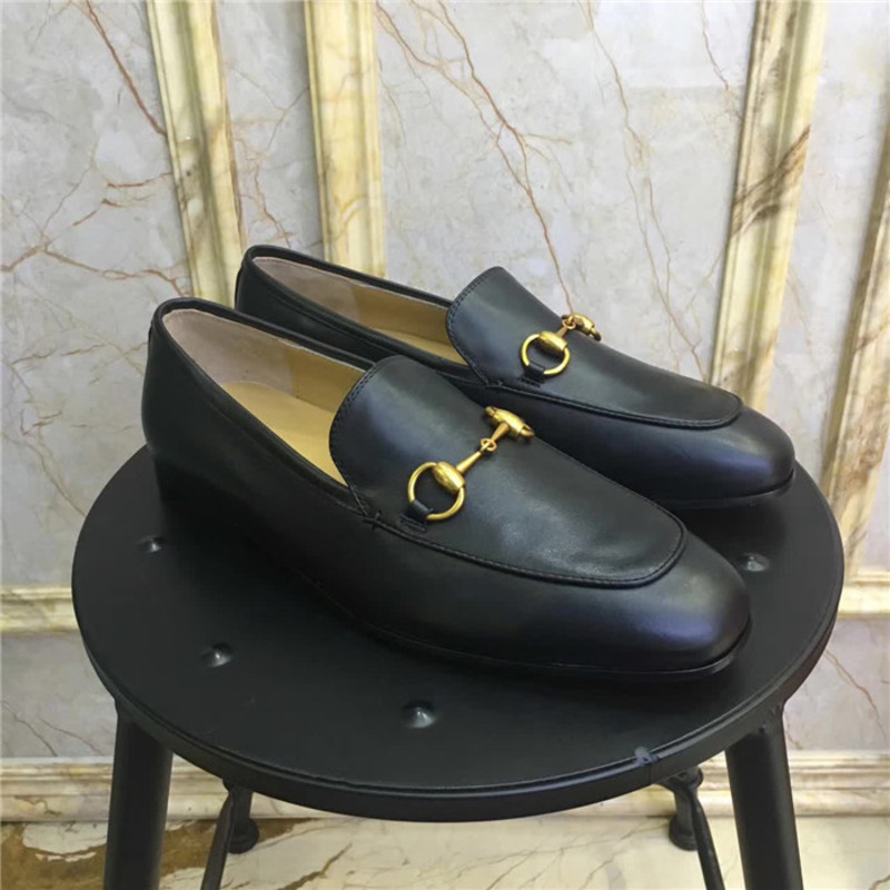 G*u*i jordaan black leather loafers