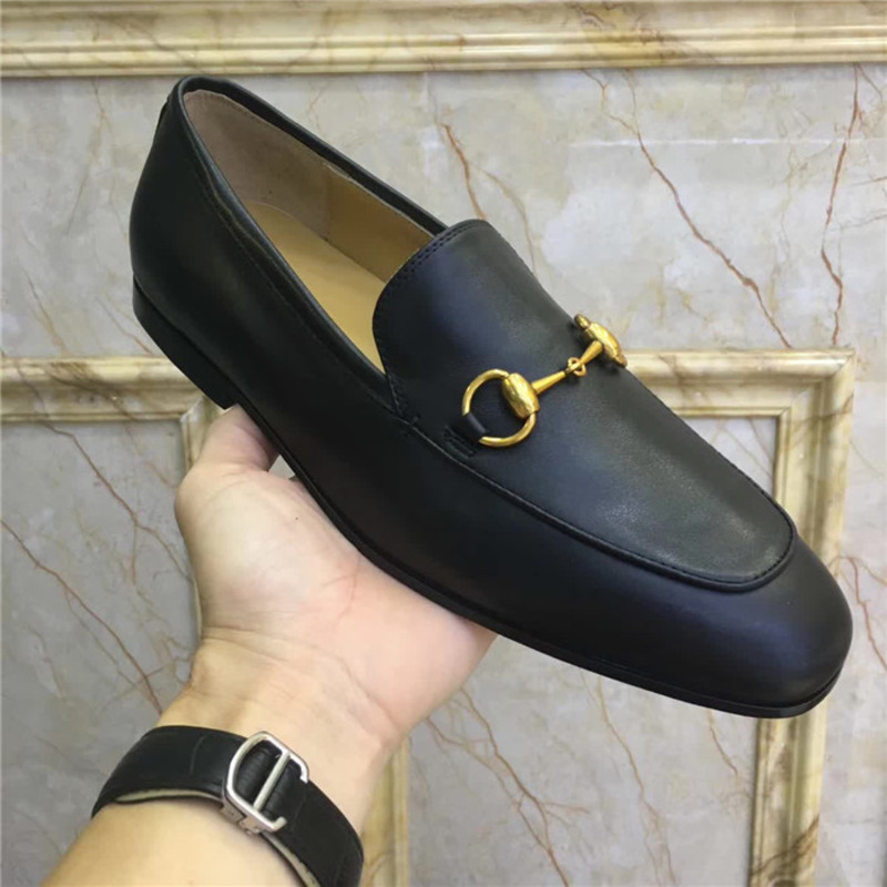 G*u*i jordaan black leather loafers