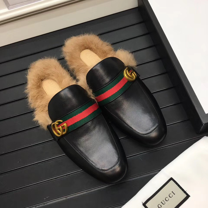 G*u*i fur loafers