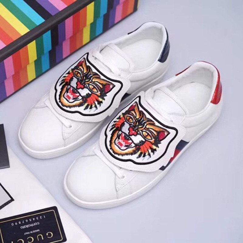 G*u*i ace anger tiger patch sneakers