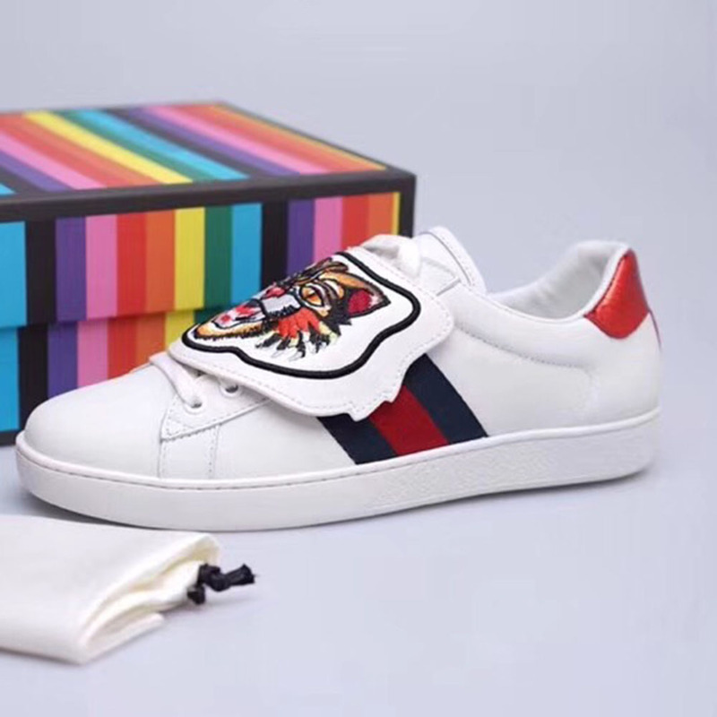 G*u*i ace anger tiger patch sneakers