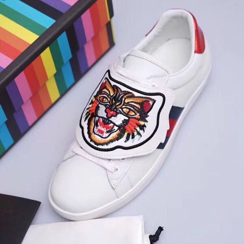 G*u*i ace anger tiger patch sneakers