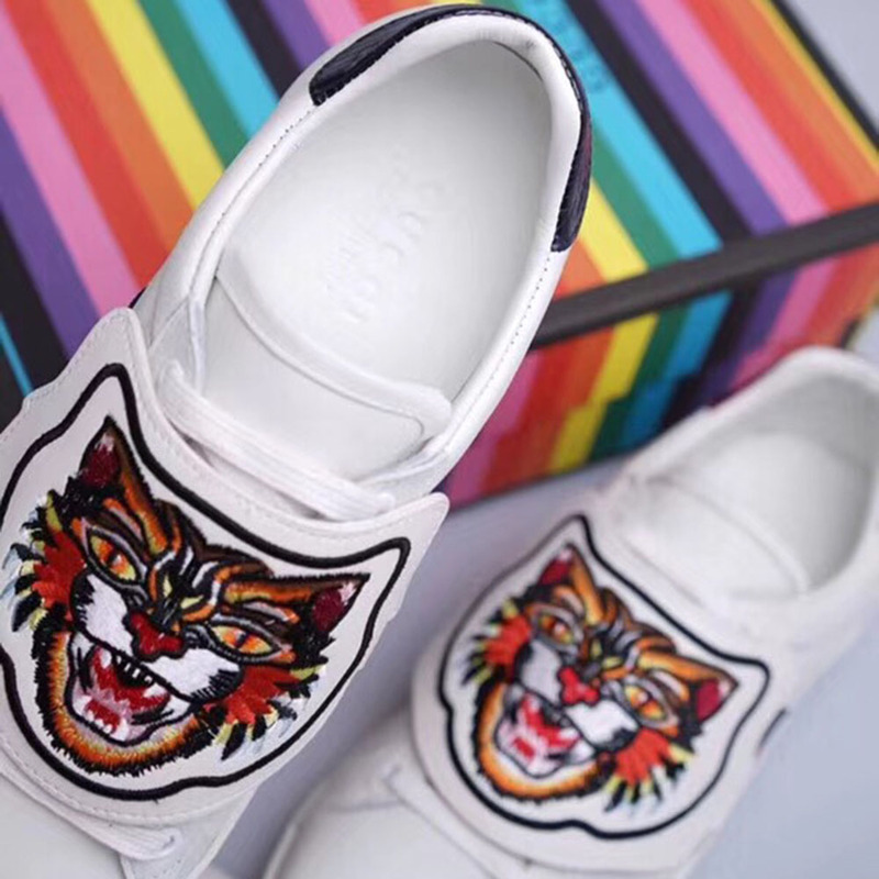 G*u*i ace anger tiger patch sneakers