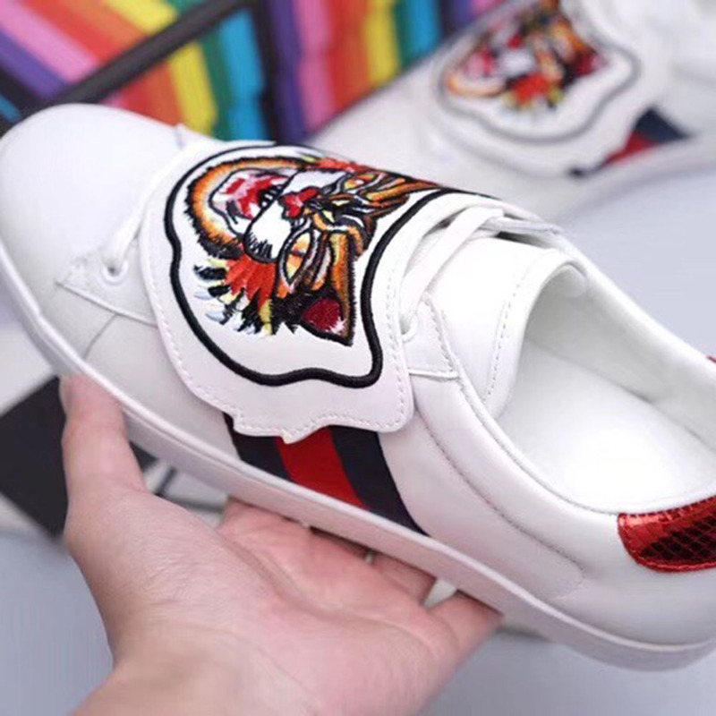 G*u*i ace anger tiger patch sneakers