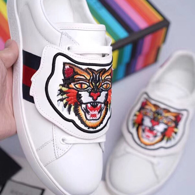 G*u*i ace anger tiger patch sneakers