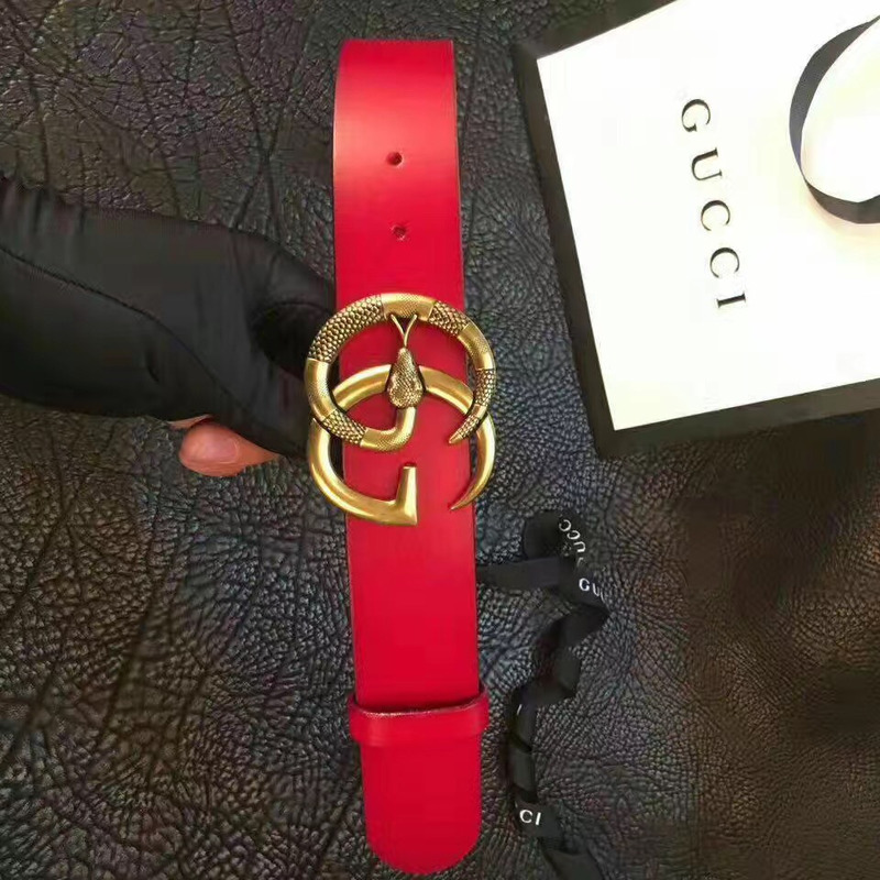 G*u*i snake buckle red belt