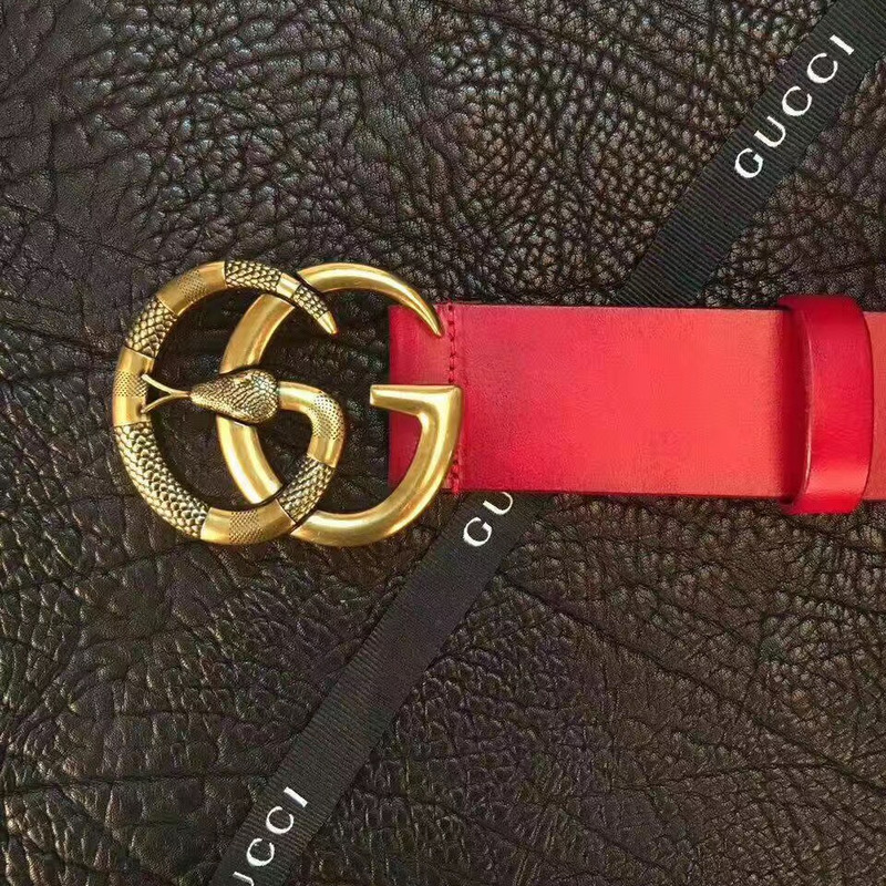 G*u*i snake buckle red belt