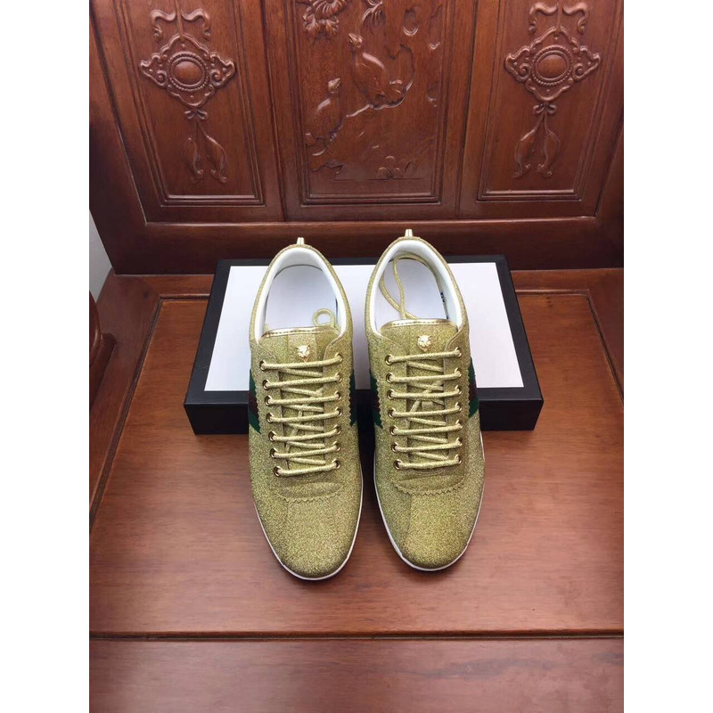 G*u*i - bambi web gold stud low-top sneakers