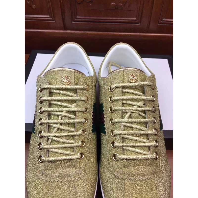 G*u*i - bambi web gold stud low-top sneakers