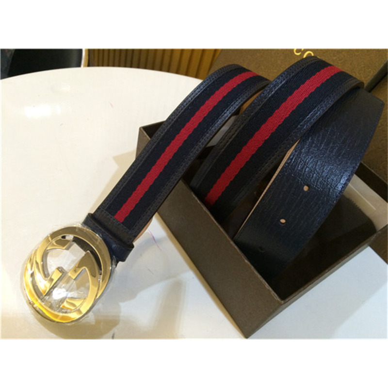 G*u*i navy fabric silver buckle