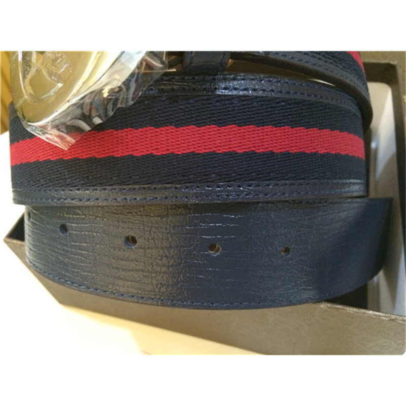 G*u*i navy fabric silver buckle