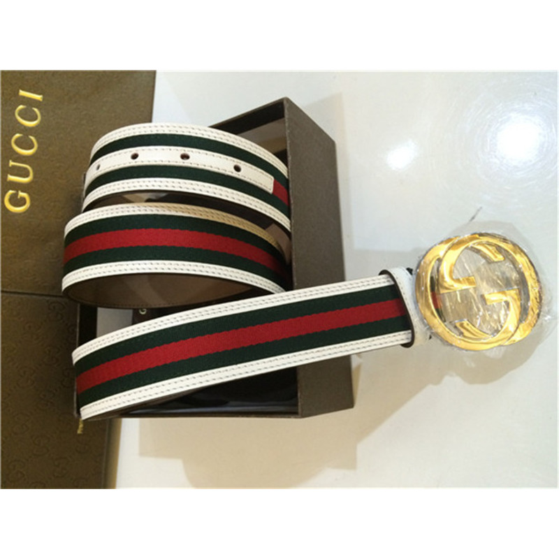 G*u*i limited quality belts white green red with silver buckle/gold buckle