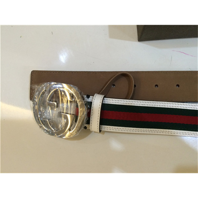 G*u*i limited quality belts white green red with silver buckle/gold buckle