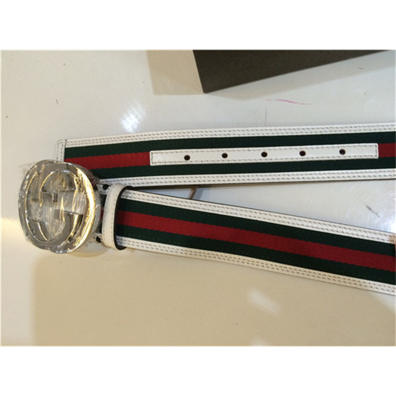 G*u*i limited quality belts white green red with silver buckle/gold buckle