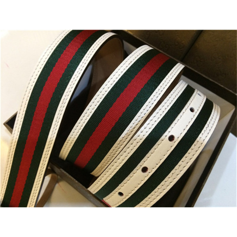 G*u*i limited quality belts white green red with silver buckle/gold buckle