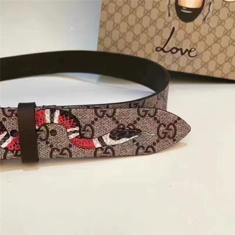 G*u*i brown red snake belts