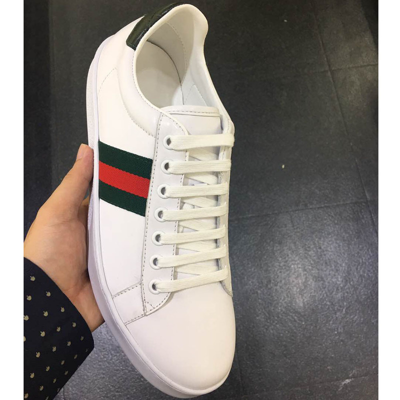 G*u*i white sneakers