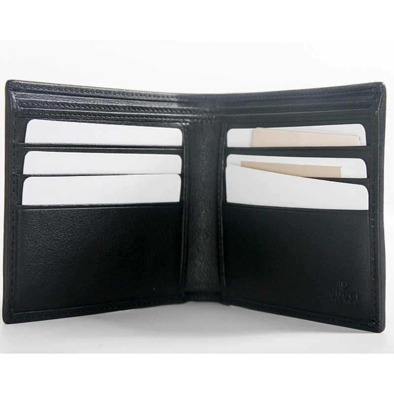 G*u*i black leather wallet