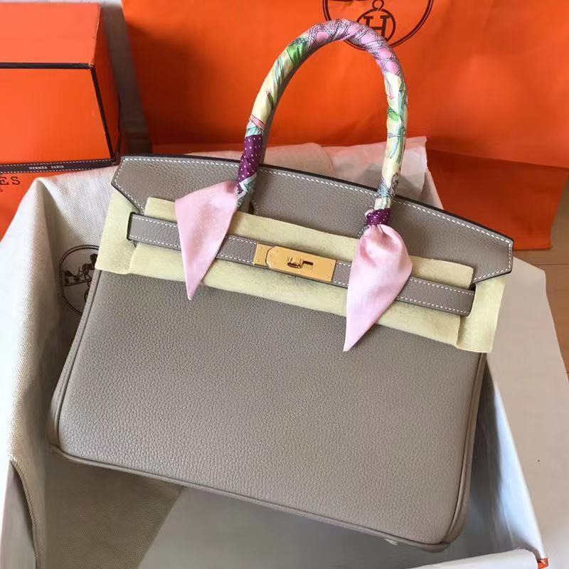 H**mes women bag in khaki 30cm