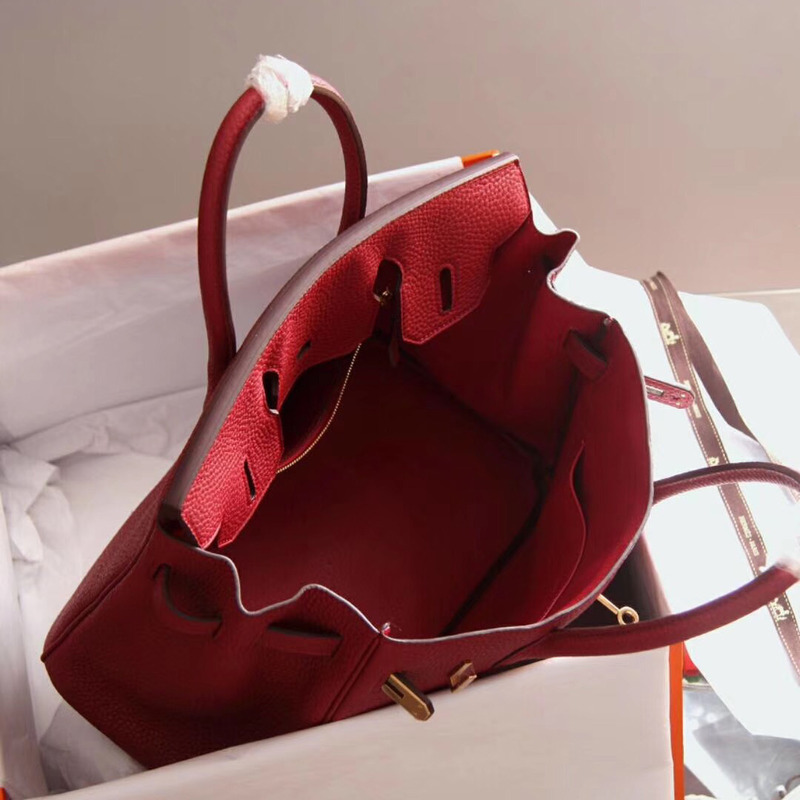 H**mes women bag in red