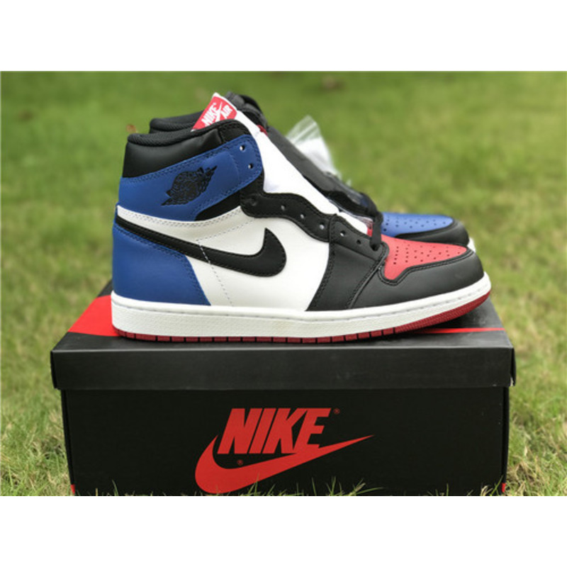 Air Jordan 1 High Sneakers White blue red Men Women