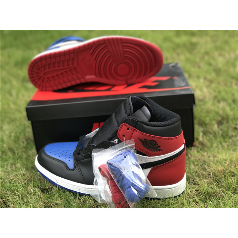 Air Jordan 1 High Sneakers White blue red Men Women