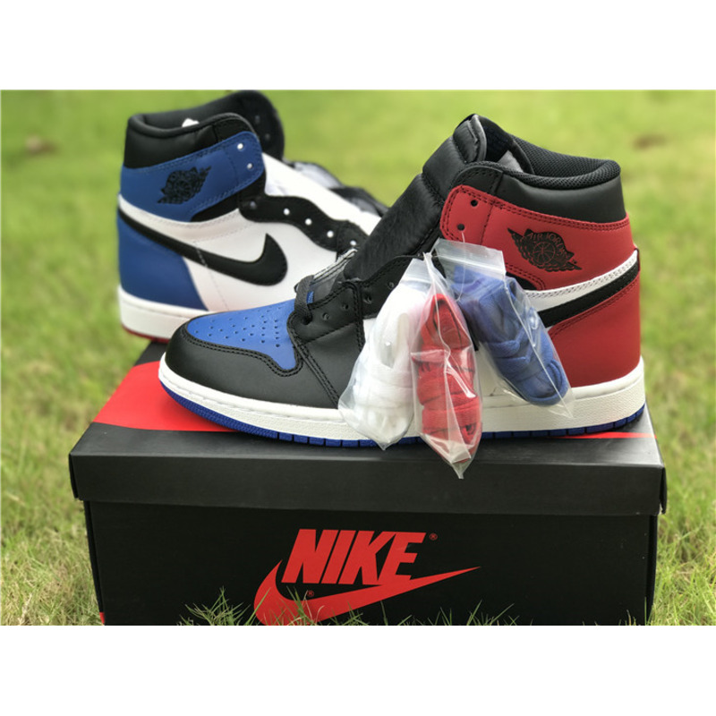 Air Jordan 1 High Sneakers White blue red Men Women