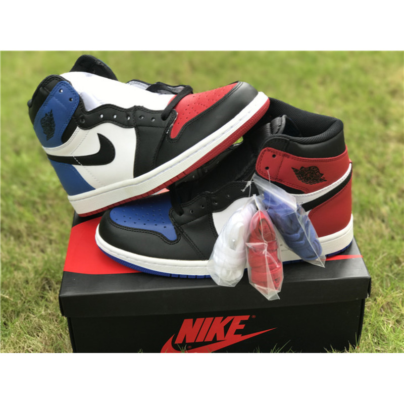 Air Jordan 1 High Sneakers White blue red Men Women