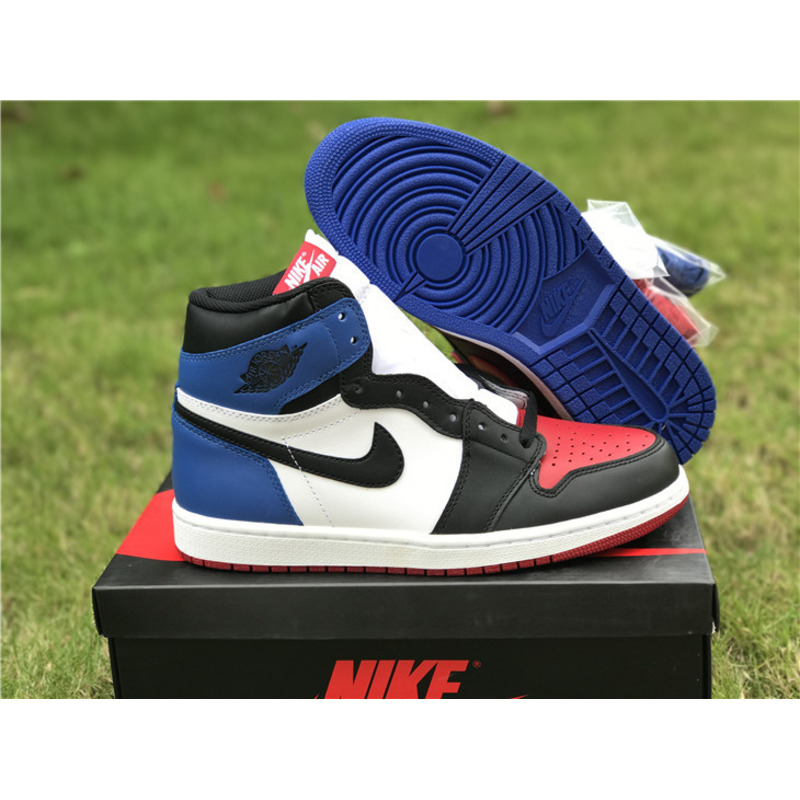 Air Jordan 1 High Sneakers White blue red Men Women