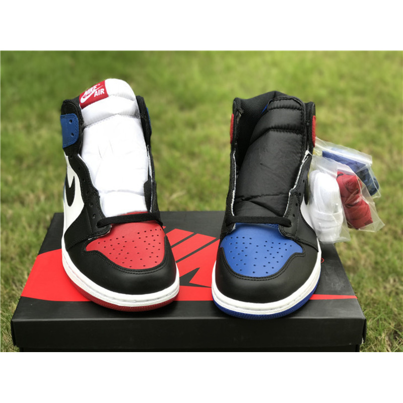 Air Jordan 1 High Sneakers White blue red Men Women