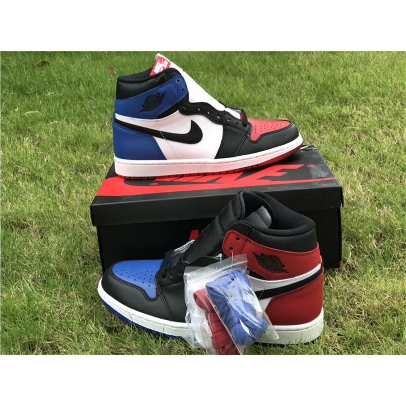 Air Jordan 1 High Sneakers White blue red Men Women