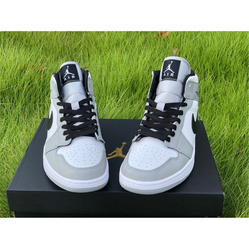 Air Jordan 1 Mid"Light Smoke Grey"554724 092 Sneakers Men Women