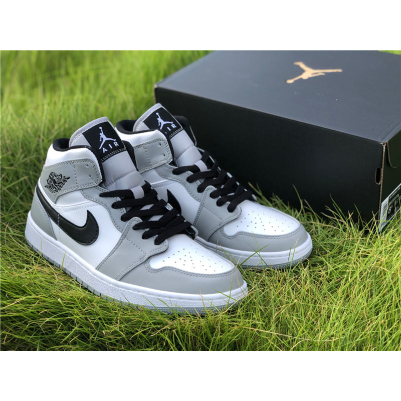 Air Jordan 1 Mid"Light Smoke Grey"554724 092 Sneakers Men Women