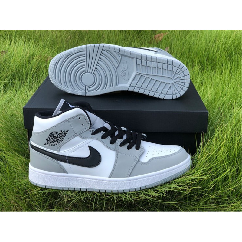 Air Jordan 1 Mid"Light Smoke Grey"554724 092 Sneakers Men Women