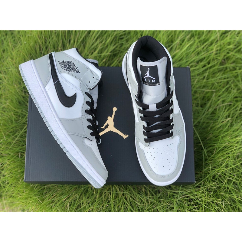 Air Jordan 1 Mid"Light Smoke Grey"554724 092 Sneakers Men Women