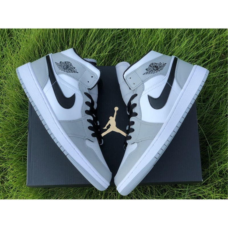 Air Jordan 1 Mid"Light Smoke Grey"554724 092 Sneakers Men Women