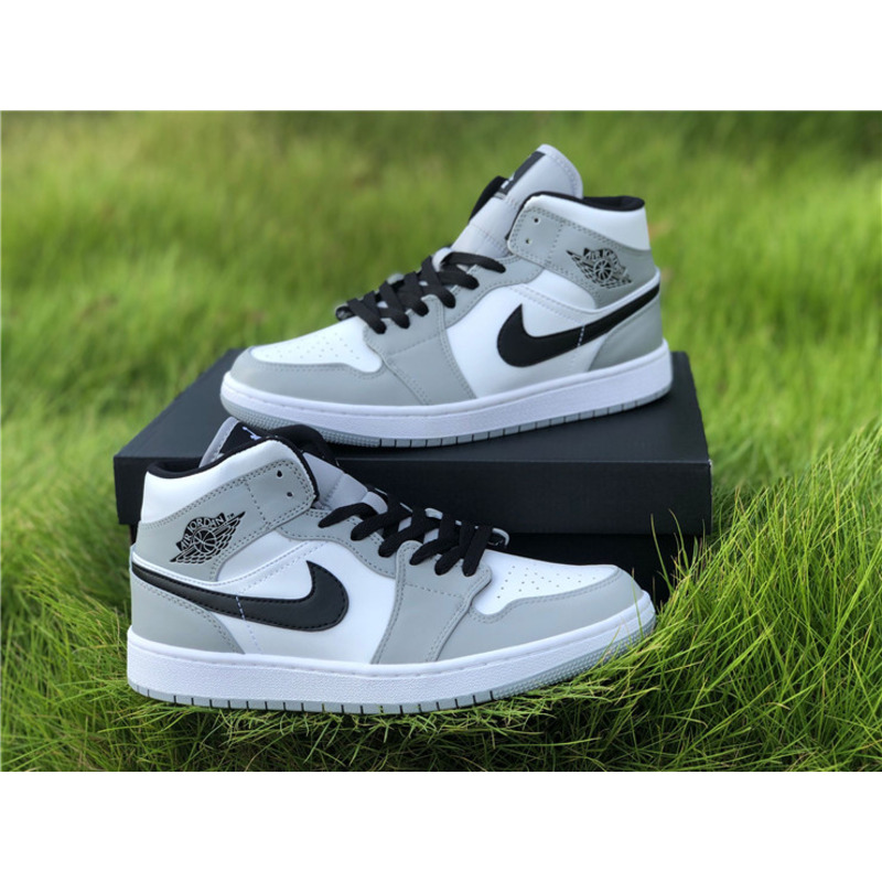 Air Jordan 1 Mid"Light Smoke Grey"554724 092 Sneakers Men Women