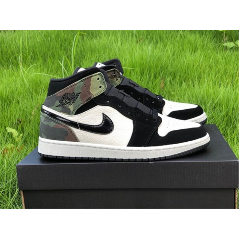 Air Jordan 1 Mid Camo CW5490 001 Sneakers Men Women