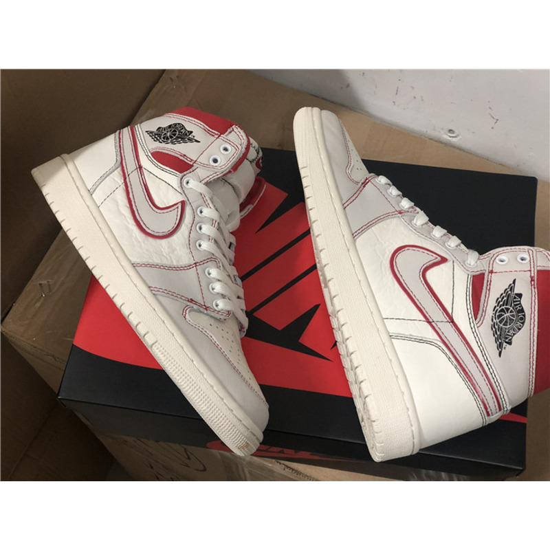 Air Jordan 1 Retro High OG"Sail Red"Sneakers Men Women