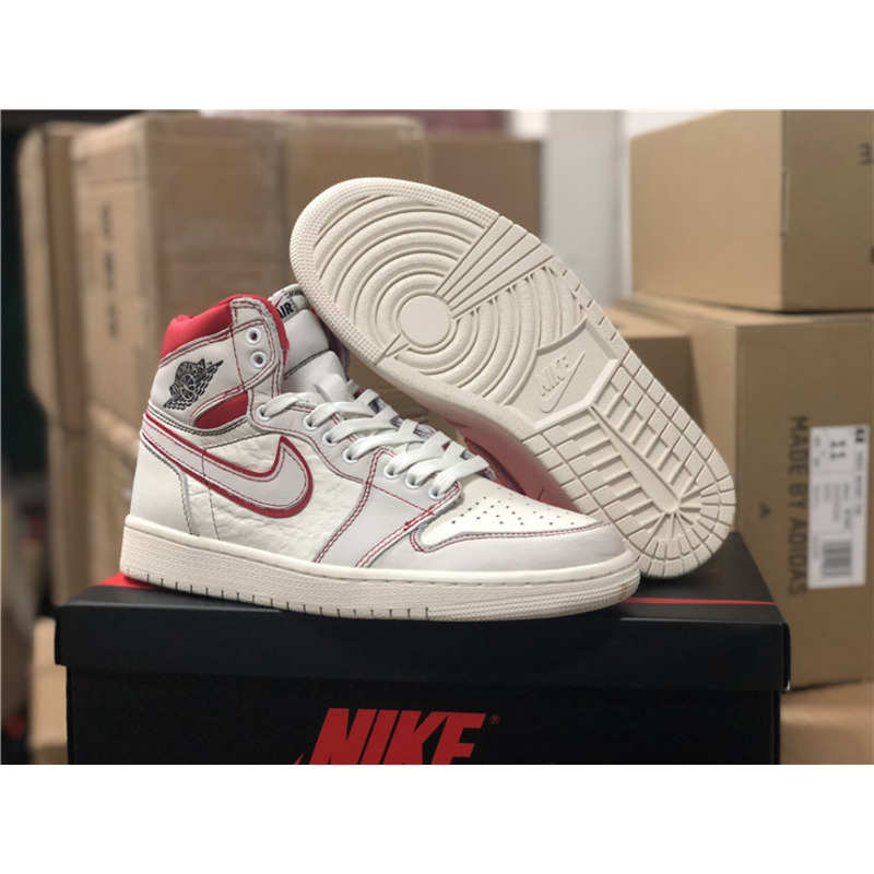 Air Jordan 1 Retro High OG"Sail Red"Sneakers Men Women