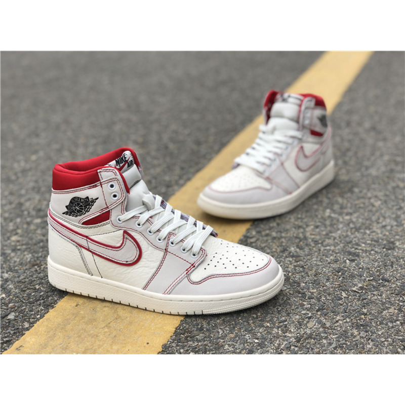 Air Jordan 1 Retro High OG"Sail Red"Sneakers Men Women