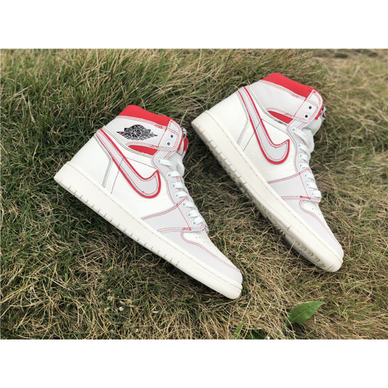 Air Jordan 1 Retro High OG"Sail Red"Sneakers Men Women