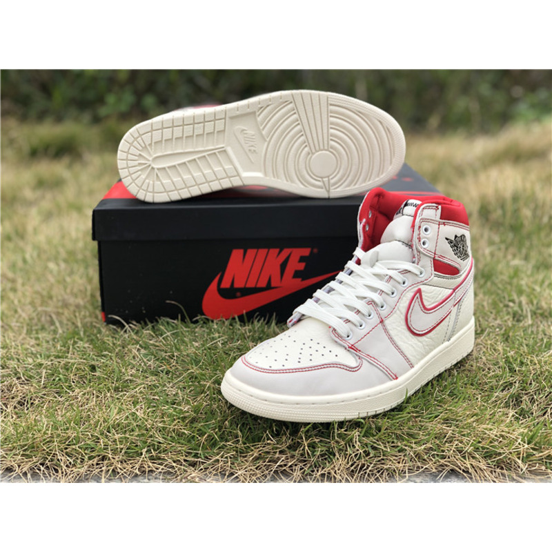 Air Jordan 1 Retro High OG"Sail Red"Sneakers Men Women