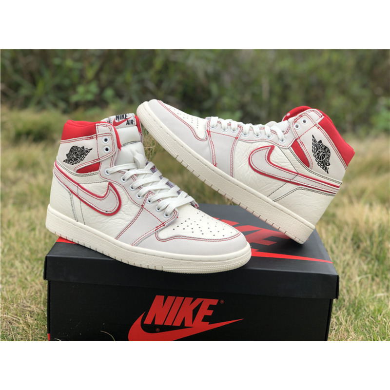 Air Jordan 1 Retro High OG"Sail Red"Sneakers Men Women