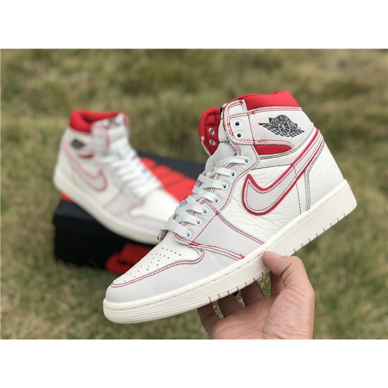 Air Jordan 1 Retro High OG"Sail Red"Sneakers Men Women