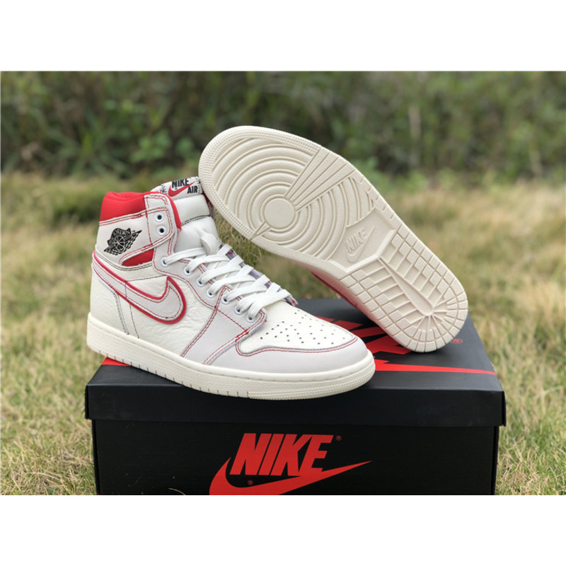 Air Jordan 1 Retro High OG"Sail Red"Sneakers Men Women