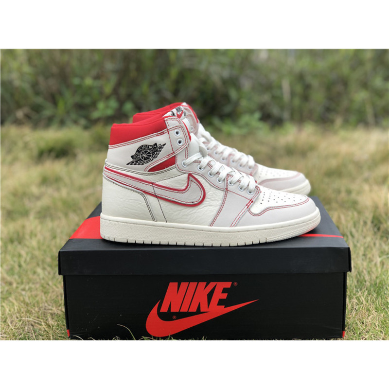 Air Jordan 1 Retro High OG"Sail Red"Sneakers Men Women