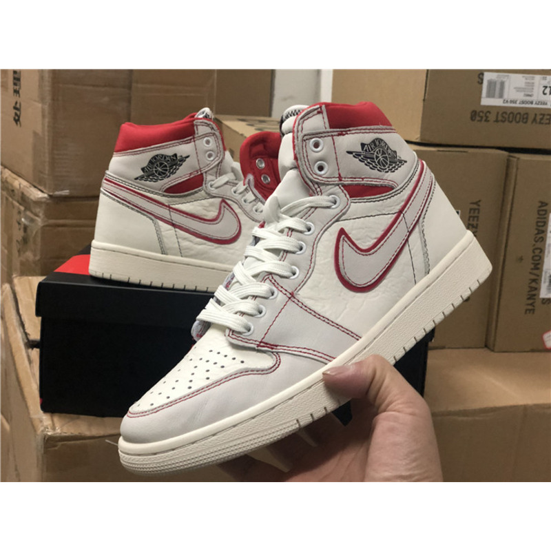 Air Jordan 1 Retro High OG"Sail Red"Sneakers Men Women