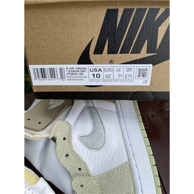 Air Jordan 1 Zoom CMFT"Olive Aura" CT0979 102 Sneakers Men Women