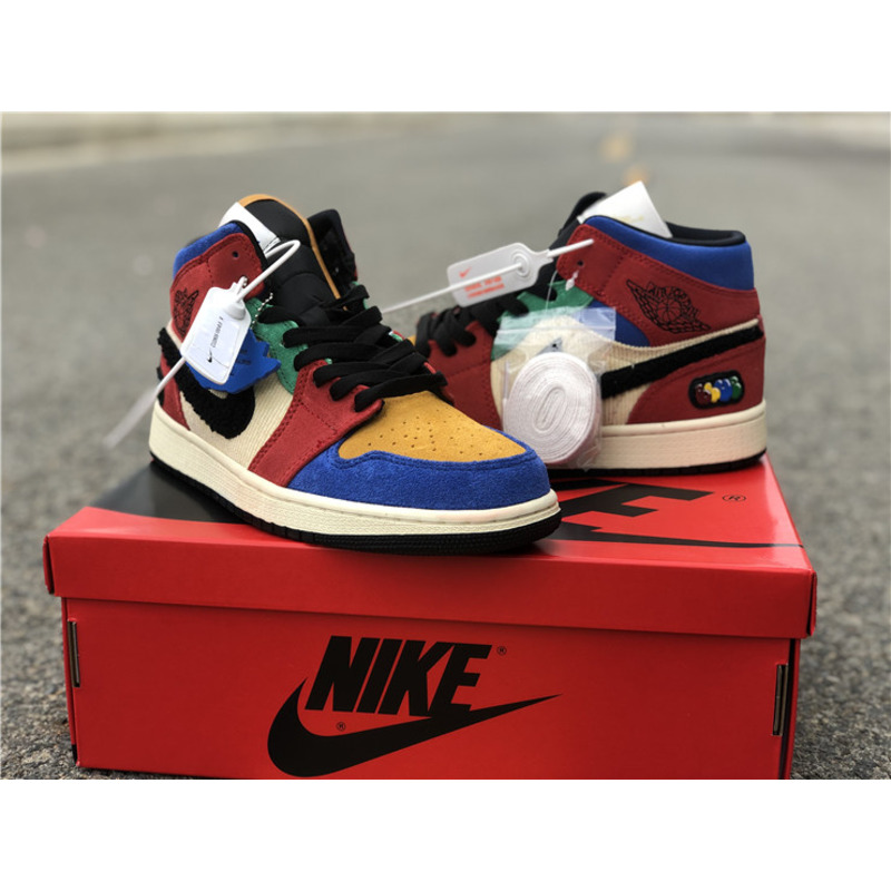 Blue The Great x Air Jordan 1 Mid"Fearless" CU2805 100 Sneakers Men Women